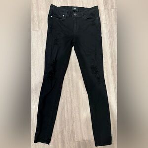 PAIGE Black Verdugo Ultra Skinny Jeans Sz 28 Distressed